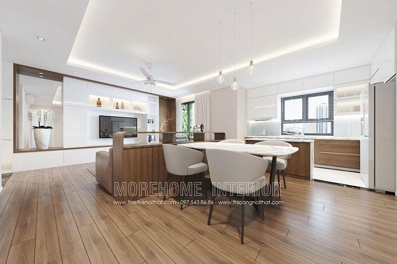 Siêu thị nội thất MoreStore cung cấp bộ bàn ghế ăn cao cấp cho các căn hộ chung cư.